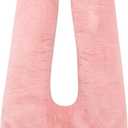 Kids Travel Pillow, Car Pillow with Lining, Neck and Head Support Cushion for Kids and Adults, Perfect for Long Distance Travel, Car Seats, Airplanes, and Road Trips (Pink)