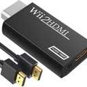 GANA Wii to hdmi Converter, wii to hdmi Adapter, wii to hdmi1080p 720p Connector Output Video & 3.5mm Audio - Supports All Wii Display Modes, Black