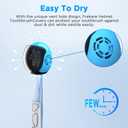 Frekare Helmet Toothbrush Covers Caps, Fits Most Manual and Electric Tooth Brushes, 4 Count (White, Black, Blue, Red)