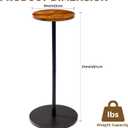 Space-Saving Pedestal Martini Cocktail Table - Small Round Accent Table for Living Room & Bedroom
