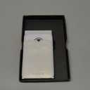 VULKIT Credit Card Holder Minimalist Slim Pop Up Wallet with Leather Slots RFID Blocking for Men and Women Holds 7 Cards and Notes Pearl White