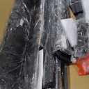 Rolanstar Bed Frame Full Size with Charging Station and LED Lights, PU Leather Headboard with Storage Shelves, Heavy Duty Metal Slats, No Box Spring Need, Noise Free, Easy Assembly, Black