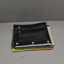 IKAYAS 12 Pack Pencil Pouch for 3 Ring Binder bulk Binder Pencil Pouch with Zipper, Pencil Pouches Pencil Bags for Classroom bulk Pencil Box Pencil Case for Storing School Students Teacher Supplies