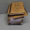 Kosiz 60 Pcs/ 30 Set Christian Gift Bulk A5 Spiral Notebook 5.5"x8.3" Christian Prayer Journal Bible Ballpoint Pen Religious Mothers day Church Gift for Women Women's Day Sunday School Teacher (Brown)