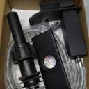 Ryuwanku Bathroom Faucet Matte Black Modern Waterfall Bathroom Sink Faucet with Single Handle Suitable for 1 or 3 Holes,Supply Deck Plate and Hose