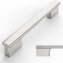 Amerdeco 10 Pack Brushed Satin Nickel Cabinet Pulls 5 Inch(128MM) Hole Centers Kitchen Cabinet Handles Hardware