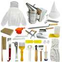 23 PCS Bee Keeping Starter Kit - Beekeeping Supplies, Honey Bee Hive Tools Bee Smoker Kit, Bee Keeper Supplies All with Jacket for Beginners and Professionals