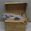 2 Pack - 6 inch Black Hidden L Shelf Bracket (1/5 Inch Thicked) Iron Floating Shelf Brackets Rustic Industrial Metal Brackets for Shelf Support