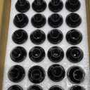 Set of 24 Veritek 14x1.5mm Black 7/8 22mm Hex Duplex Large Wide Acorn Seat OEM Style 1.5 Inch 38.5mm Lug Nuts For Buick Cadillac Chevy Chevrolet Chrysler Dodge Jeep RAM Factory Wheels VPE-14155330BK24
