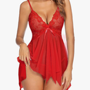 Avidlove Lingerie for Women Lace Babydoll Sleepwear Boudoir Outfits Plus Size Langeray 3XL