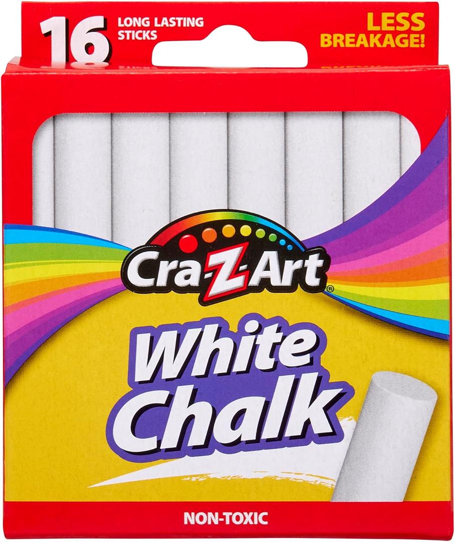 Cra-Z-art White Chalk, 16 Count (10800-48)