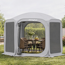 Porayhut Pop up Screen House Tent Sun Shelter with Breathable Mesh Doors,Portable Camping Tent with Detachable Waterproof Floor, 10x10FT Screen Canopy Outdoor for Family Friends Party in Backyard,Park