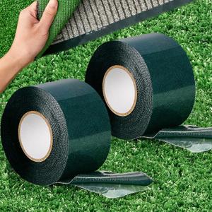 2 Rolls 2 in x 16.5 ft Double Sided Turf Tape for Artificial Grass Rug Self Adhesive Artificial Turf Tape for Lawn Garden Carpet Connecting Outdoor Carpet