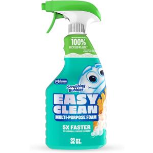 Scrubbing Bubbles Easy Clean Foaming Bleach-Free Bathroom All Purpose Cleaner, Fast-Acting Foam Cleans Limescale, Dirt and Grime on Showers, Sinks, Toilets, Tiles, Counters, & More, 32oz Spray (32 Fl Oz (Pack of 1))
