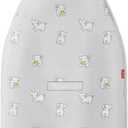 HECCEI Merino Wool & Cotton Baby Sleep Sack, All-Season 2-Way Zipper Baby Sleeping Bag, Adjustable Fit Baby Wearable Blanket (Snackyphant Grey) 2-24M
