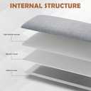 Wall Mounted Headboard, Peel and Stick Panels, Light Grey, Queen, Twin