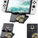 DLseego Stand Suitable for Switch OLED/Switch Lite, Cute Animal Crossing Angle Adjustable Holder Kickstand, Portable Foldable Non-Slip Non-Shake Bracket - Black