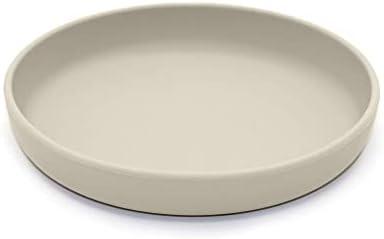 nouka Flat Plate | 100% Food-Grade Silicone | Comes With A Lip Edge | Non-Slip & Soft | Dishwasher Friendly | Shifting Sand | Size 7.5 in