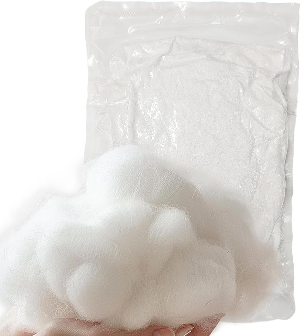 Jtnohx Polyfill Stuffing, 0.17lb Stuffing for Stuffed Animals, Polyester Fiberfill Stuffing for Crafts, Pillows, Quilts, Paddings, Pouf, Fiberfill