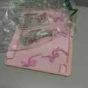 May Chen Case for iPad Air 13 Inch M4 2026, M3 2025, M2 2024, [Built-in Pencil Holder] Shockproof Cover with Clear Transparent Back Shell, Auto Sleep/Wake Cover, Pink Bows