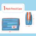 Mr. Pen- Mesh Pencil Case, Blue, Mesh Zipper Pouch Bags with Zipper Pouches for Organization, Cosmetic Bag, Purse Pouch