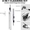 Samsung Galaxy Buds 3 Case Cover with Cleaner Kit, Soft Silicone Protective Case for Galaxy Buds 3 Pro, Accessories with Keychain (Clear)