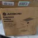 AAOBOSI Compact Espresso Machine, 20 Bar, Milk Frother, Latte & Cappuccino
