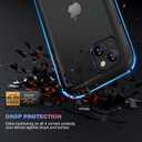 Diaclara Designed for iPhone 14 Case, Full Body Rugged Case with Built-in Touch Sensitive Anti-Scratch Screen Protector, with Camera Lens Protector for iPhone 14 6.1" (Black and Clear)