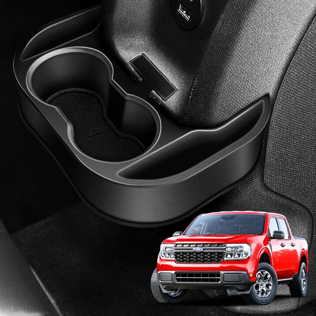 Rear Cup Holder for Ford Maverick 2025 2024 2023 2022,Upgraded Rear Dual Drink Holder Storage Organizer for Maverick Interior Accessories,Removable Back Seat Insert Expander Water Bottle Holder