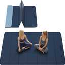 HAHE Extra Wide Folding Exercise Mat 75"x40"x0.4" TPE Fitness Mat