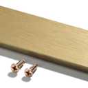 Finger Pulls for Cabinets Drawers - Aluminum Alloy Concealed Handle for Home Kitchen Door Dresser, Easy Installation (4, Bronze, 120mm/4.72inch)