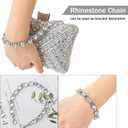 Women Sparkly Rhinestone Clutch with Chains, Glitter Evening Handbag Purse Shoulder Bag for Wedding Party Prom