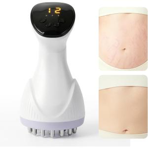 Lymphatic Drainage Massager & Anti-Cellulite Massage Tool, Body Contouring Device for Legs, Arms & Stomach, Supports Smoother Skin, with Gentle Warming & Vibration - W