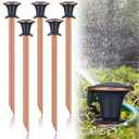 Tandefio 5 Pcs Garden Hose Guide Stake 17 Inch Heavy Duty Decorative Metal Water Hose Guide Stake for Garden, Lawn, Plants and Flower Beds