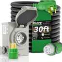50 Amp Generator Cord 30FT and Power Inlet Box, Pre-Drilled 50 Amp Generator Inlet Box with Cord, NEMA 14-50P to SS2-50R Generator Cord Waterproof Combo Kit, ETL Listed