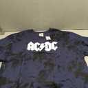 Bioworld ACDC Guitar & Band Logo Crew Neck Long Sleeve Gray Women's Oversized Reversible Pullover Sweatshirt, XXL