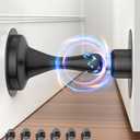 Door Stoppers Magnetic Door Catch - 2 Pack Stainless Steel Heavy Duty Door Holder Stops for Bottom Top of Door - Wall Floor Mounting No Drill Strong Adhesive & Screws Strong Magnet Keep Door Open