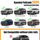 KINGGERI 330lbs All Aluminum Roof Rack Cross Bars Compatible with Hyundai Palisade 2026 with Raised Side Rails, Lockable Roof Rails Crossbar Rooftop Luggage Carrier