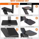 Boat Trailer Steps with Handrail, Heavy Duty Trailers Tongue Step Ladder,Compatible with Most Deep V Boat, Universal Non-Slip 4 Steps Ladder with 450lbs Capacity, Anti-Rust
