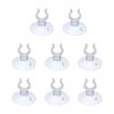 PETAXCELL Aquarium Suction Cups, Fish Tank Suction Cups Clips Airline Tube Holders Clamps (Plastic, 8Pcs, Clear) for 0.5" Fish Tank Airline Tubing Binding Moss Shrimp Nest, 13x30MM