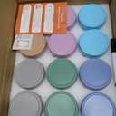 DRKIO 12 Pack Glass Baby Food Storage Containers - 4 Oz Baby Food Jars with Lids Baby Food Maker Microwave Dishwasher Freezer Safe 100% Leak Proof BPA Free Reusable