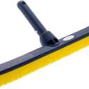 18" Swimming Pool Cleaning Brush with Curved Edge Design - Heavy-Duty Bristles for Inground/Above Ground Pools -Compatible with Standard Telescopic Poles (Pole Sold Separately)