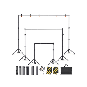 Backdrop Stand Kit - 6 Widths, 10x7.5ft Adjustable Background Stand for Parties & Studio Photography
