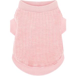 Cozy and Functional Dog Shirts for Small Puppies: Stretchable Pink Attire with Easy-On Design, Ideal for Chihuahuas and Yorkies - Enhance Comfort and Playfulness on Chill Days, Medium