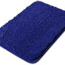 Yeaban Small Bathroom Rugs 12"x18" – Thick Chenille Bath Mats | Absorbent and Washable Bath Rug Non-Slip, Plush and Soft Rugs for Bathroom, Shower(Royal Blue)
