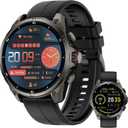 GPS Smart Watch for Men, 6 Satellite Positioning Rugged Outdoor for Running, 730 mAh Long Battery Life, 5ATM Waterproof Compass/Altimeter with Answer/Make Call Compatible for Android iOS