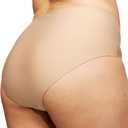 LEAKPROOF2.0 Seamless Mid Rise Brief Period Underwear for Women | Period Panties Holds 6 Tampons | Leak Proof Incontinence Underwear (S/M, Beige)