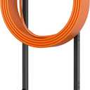 Garden Hose Holder, Upgraded Heavy Duty Freestanding Water Hose Holder Stand with Storage Basket, Holds Up to 160 FT Hose for Outside Yard Lawn Farm, Black