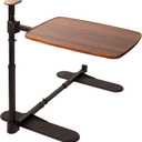Stander Wonder Tray Plus, Adjustable Recliner Swivel TV Tray with Standing Handle for Seniors & Elderly Adults, Walnut Laptop Desk for Couches & Chairs, Mobility Aid Sit and Stand Assist