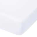 NTBAY 100% Brushed Microfiber Fitted Crib Sheet, Super Soft and Cozy 28x52 Crib Sheet for Standard Crib and Toddler Mattresses, Boys, Girls, Unisex, White, 28x52 Inches